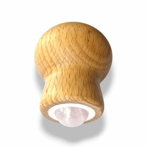 Rose quartz face roller, a natural stone skincare tool