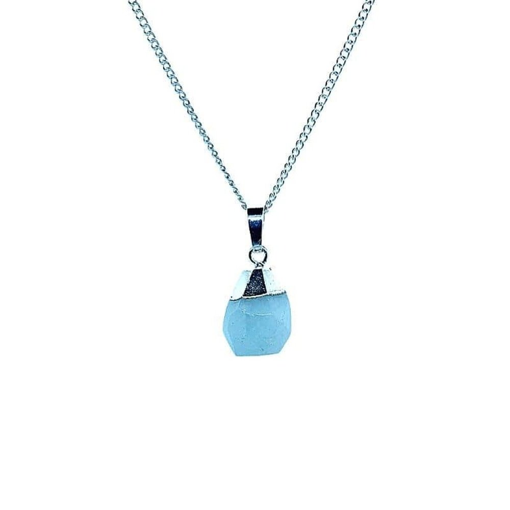 Aquamarine jewellery set, bracelet and necklace, view 2