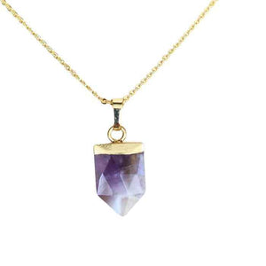 Crystal arrow pendant necklace, choose your stone, view 5
