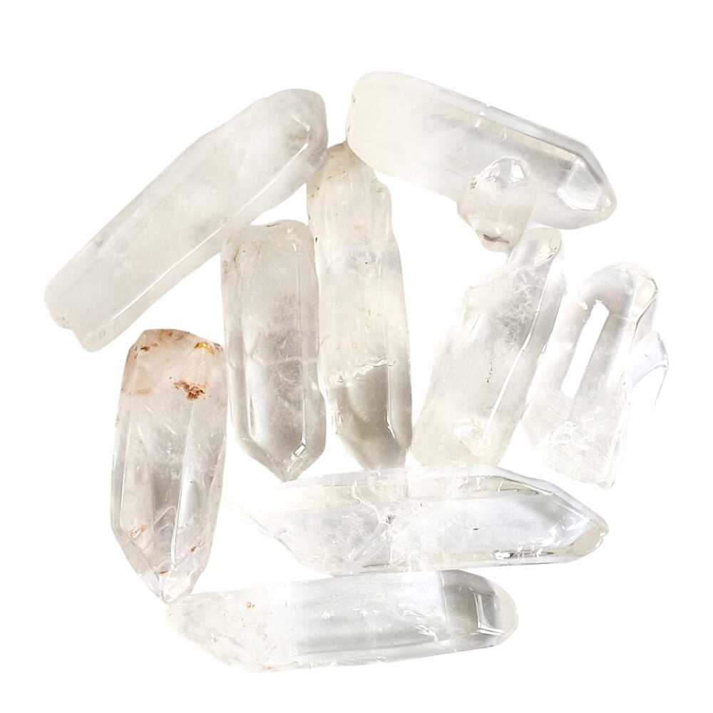 Clear quartz polished points, clear, view 2