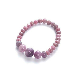Lepidolite jewellery set, bracelet and necklace, view 3
