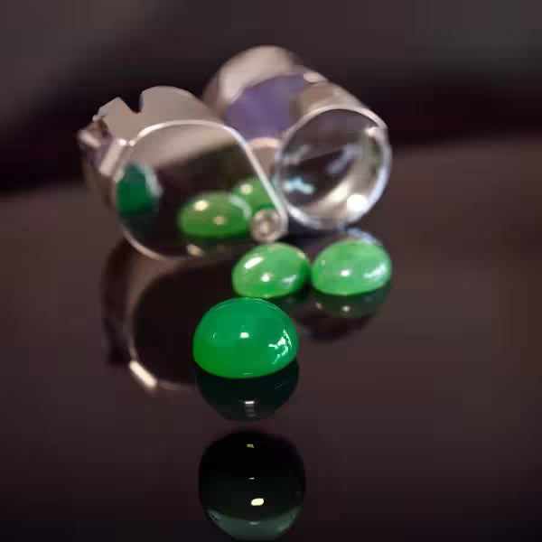 Natural Jade crystals and jewellery, soft green to creamy white