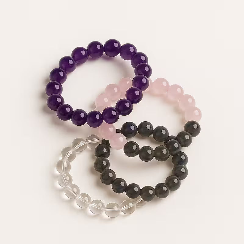 Natural stone crystal bracelets in many colours