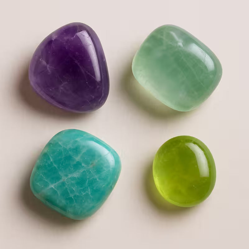 Polished natural tumbled stones in many types