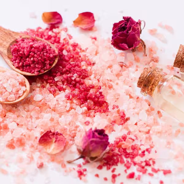 Crystal spa and bath salt gift sets