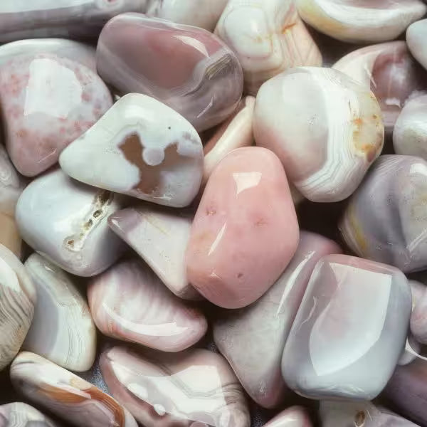 Natural Agate crystals and jewellery, natural banding in many colours