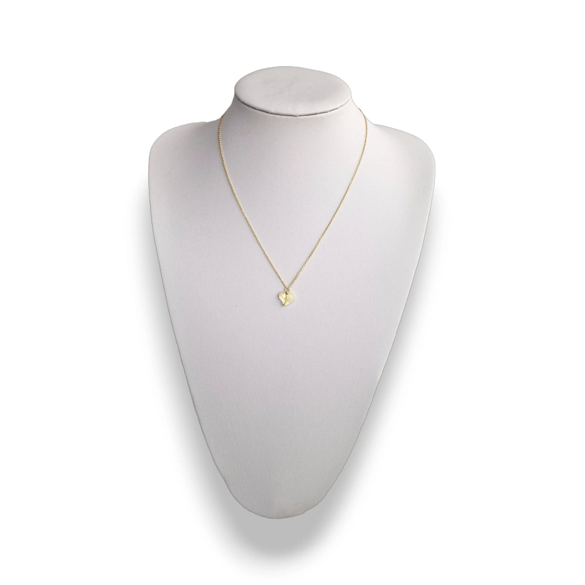 Moonstone heart pendant necklace in gold-plated sterling silver, 18 inch