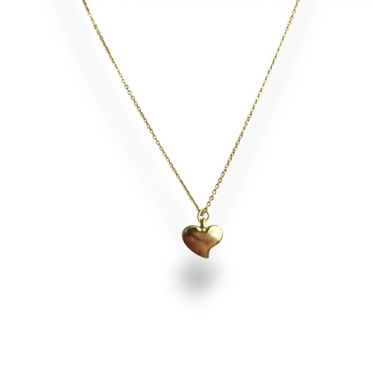 Moonstone heart pendant necklace, gold-plated sterling silver, view 4