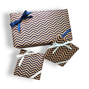 Gift wrapping service, item wrapped in tissue paper ready to give