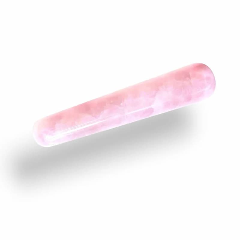 Rose quartz face roller, outlet piece with minor imperfections