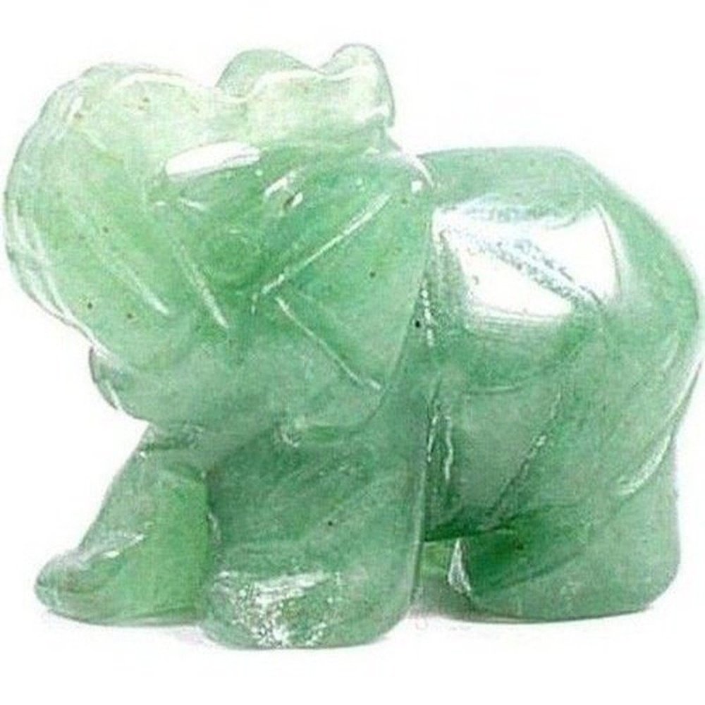 Carved crystal elephant figurine, view 4