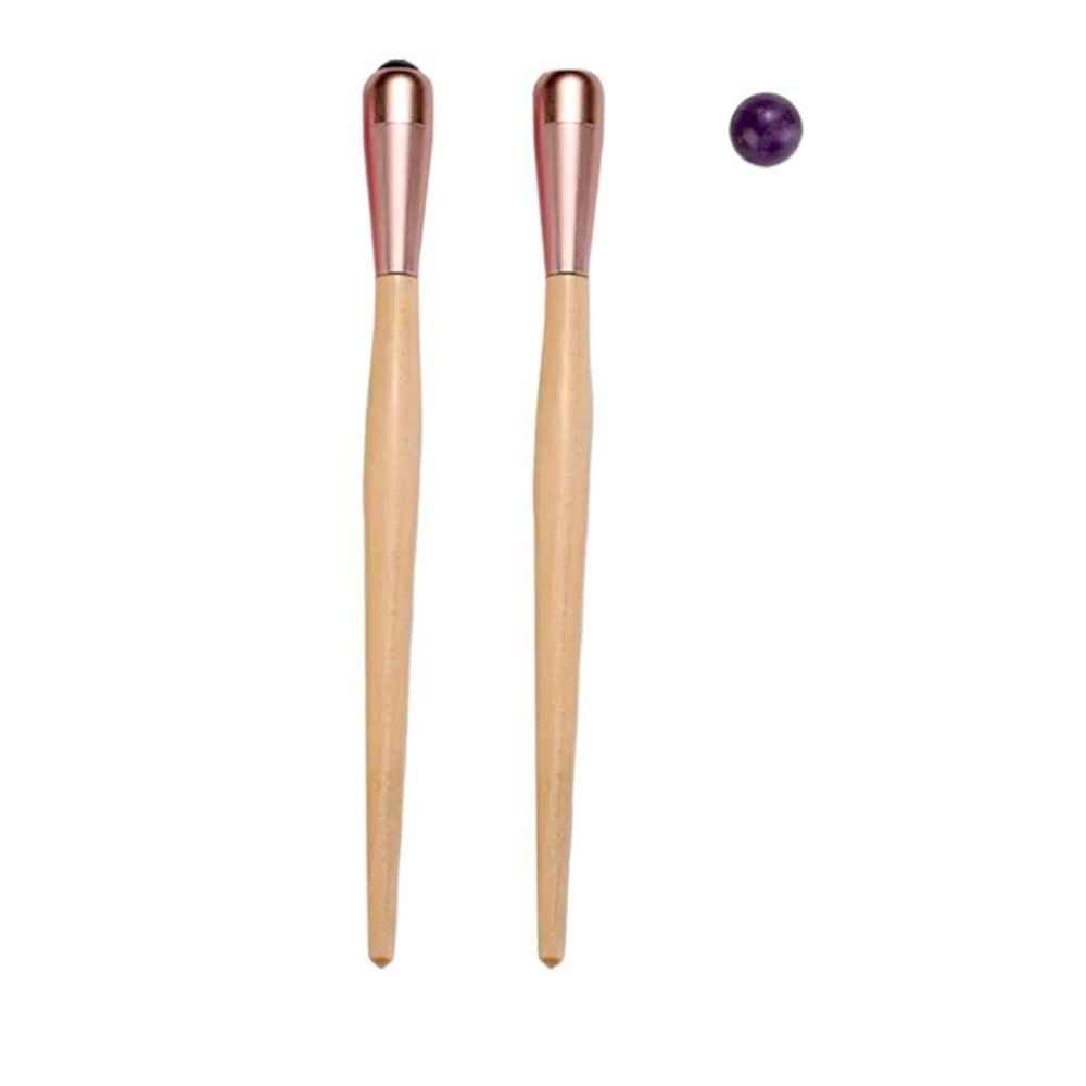 Amethyst massage stick, natural stone skincare tool, view 2