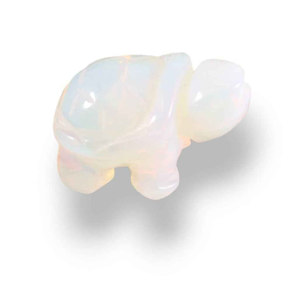 Carved crystal turtle figurine, view 4