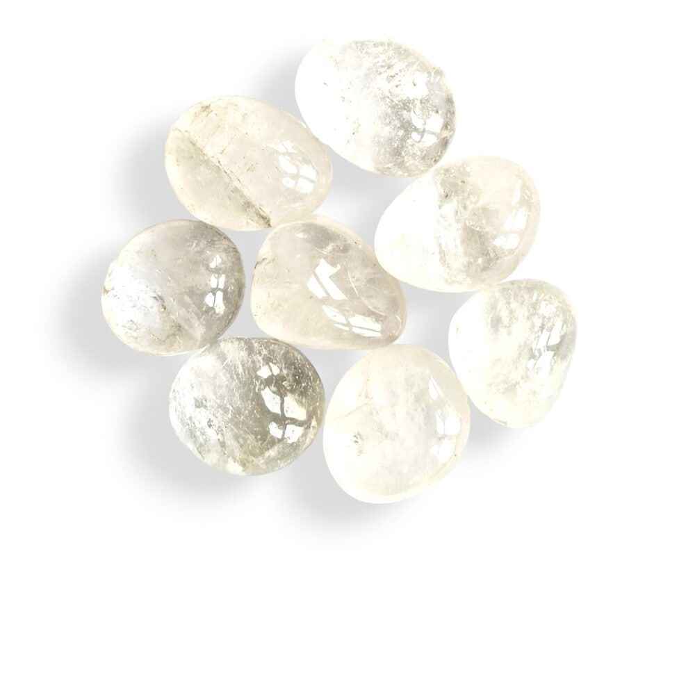 Clear quartz polished tumblestone, clear, view 2