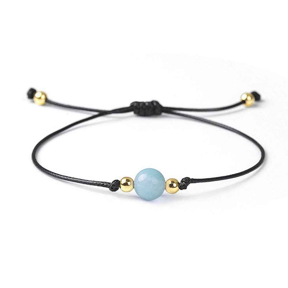 Amazonite beaded bracelet in blue-green natural stone