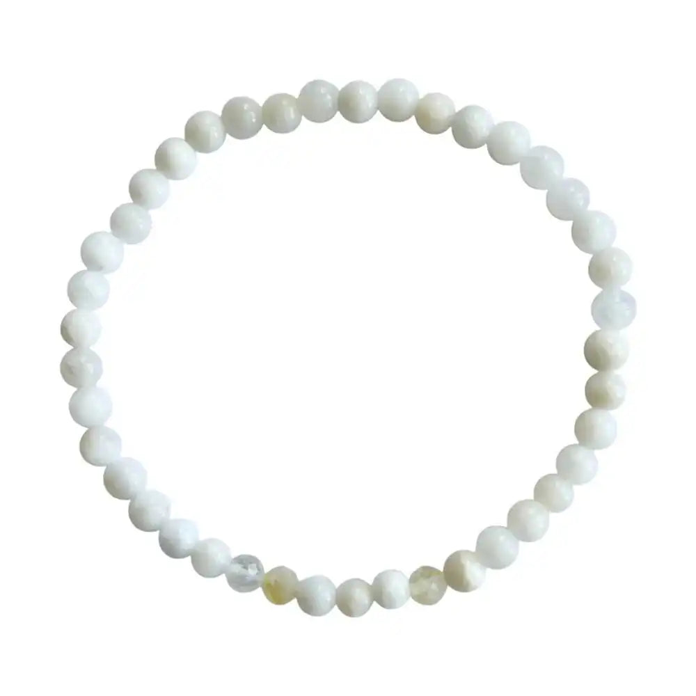 Aquamarine and citrine beaded bracelet, blue and gold, view 2