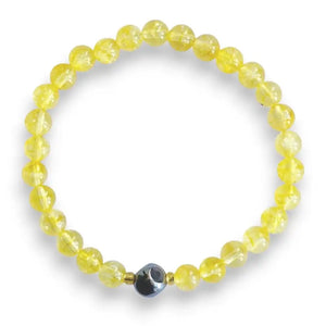 Citrine beaded bracelet, sunny gold, view 2