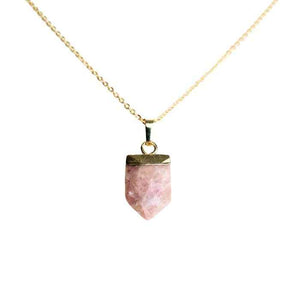 Crystal arrow pendant necklace, choose your stone, view 3