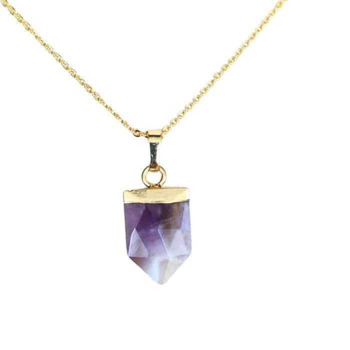 Crystal arrow pendant necklace, choose your stone, view 5