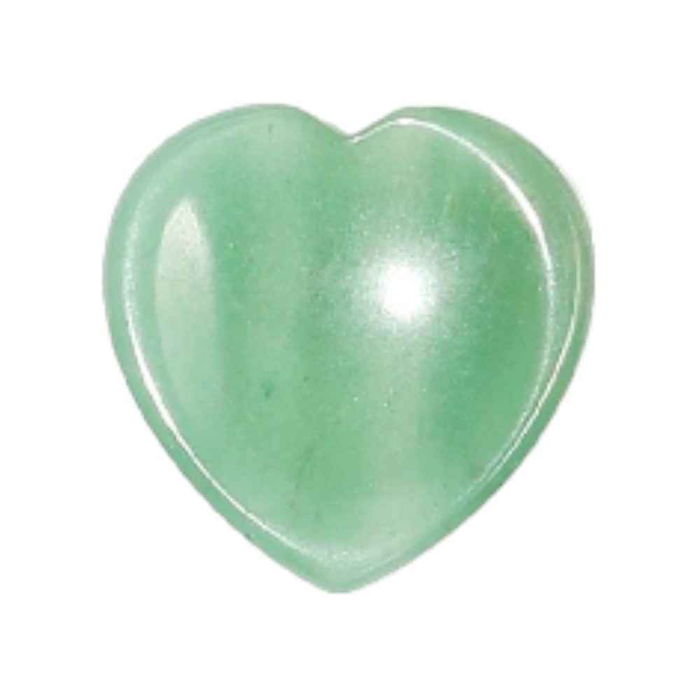 Green aventurine palm stone, smooth 40mm natural stone