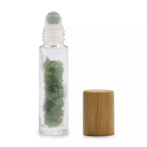 Gemstone essential oil roller bottle, view 6