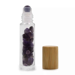 Gemstone essential oil roller bottle, view 7
