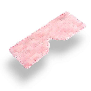 Rose quartz eye mask, a natural stone skincare tool