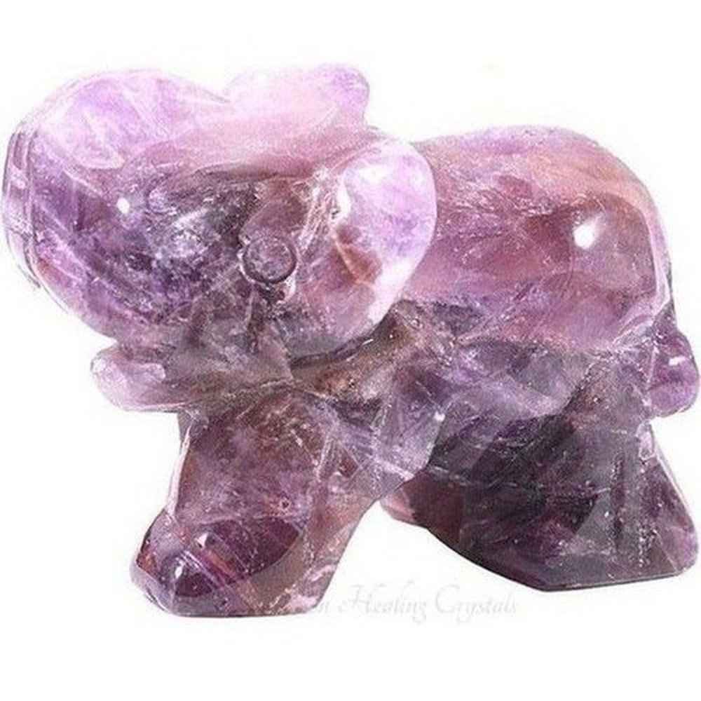 Carved crystal elephant figurine, view 7