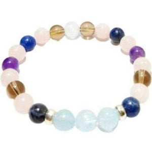 Custom crystal bracelet, Sodalite and Amethyst base, view 4